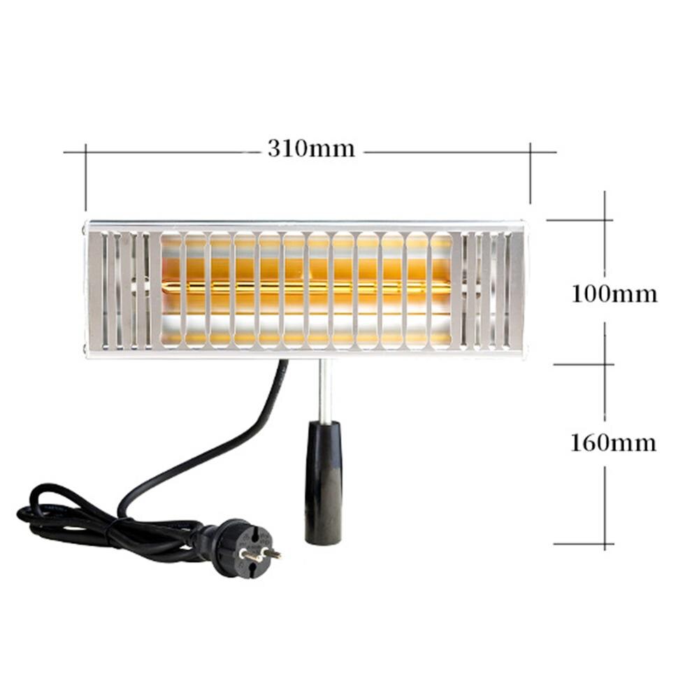 Lampe infrarouge portative 1000W pour réparation de peinture, carrosserie de voiture, lampe de polymérisation, cuisson automobile, éclairage chauffant