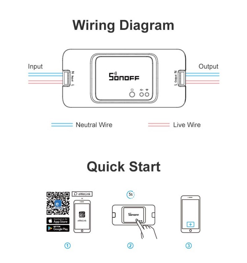 1/2/3/4/5/6 pièces SONOFF Basic R3 commutateur intelligent APP Smart Home WIFI 10A Modules intelligents compatibles avec Alexa Google domotique