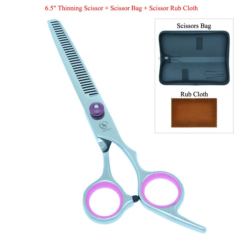 7.0" Stainless Steel Dogs Grooming Scissors Straight Scissor Thinning Shears Up Curved Tesoura Pets Clipper B0007A: B0007A-04-65