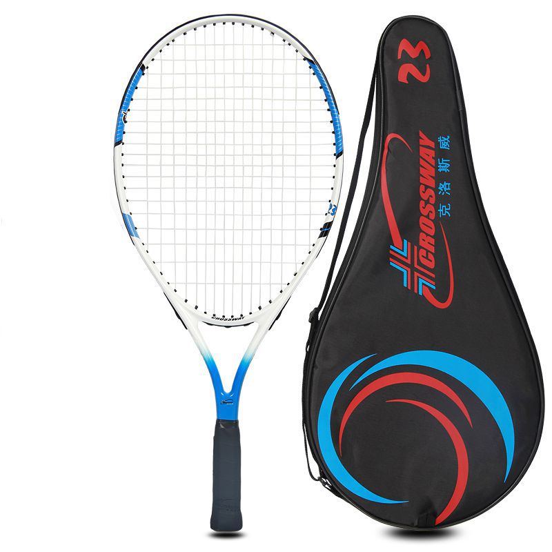 Tennisracket Geïntegreerde Racket Carbon Sport Rackets Speciaal Voor Kinderen Sterke Schokabsorptie Prestaties Duurzaam: BLUE WHITE