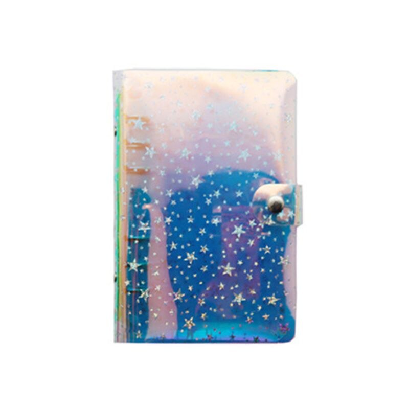 A5 A6 stars transparent binder notebook notebook inner core cover notebook diary notepad office stationery: L  A6