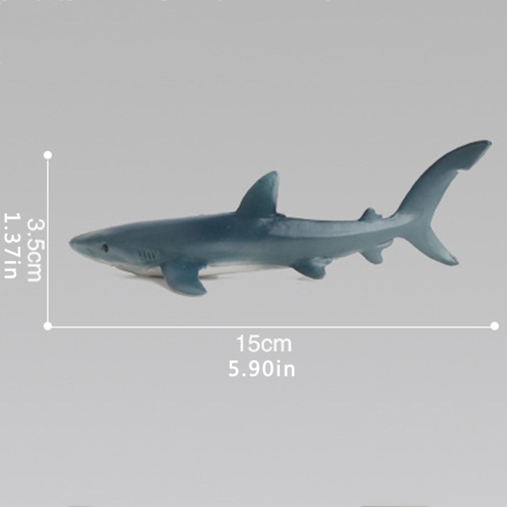 Simulation Great White Shark Whale Shark Marine Biology Model Turtle Penguin Underwater World Children'S Animal Toys: Great Blue Shark