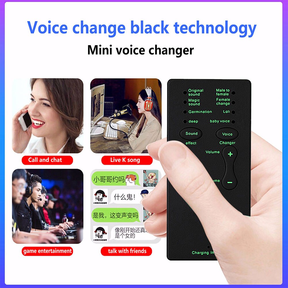 Dispositif de changement de voix, 7 Modes de son, modulateur de Microphone, casque, pour PS4, Xbox, ordinateur, téléphone, tablette, enfants