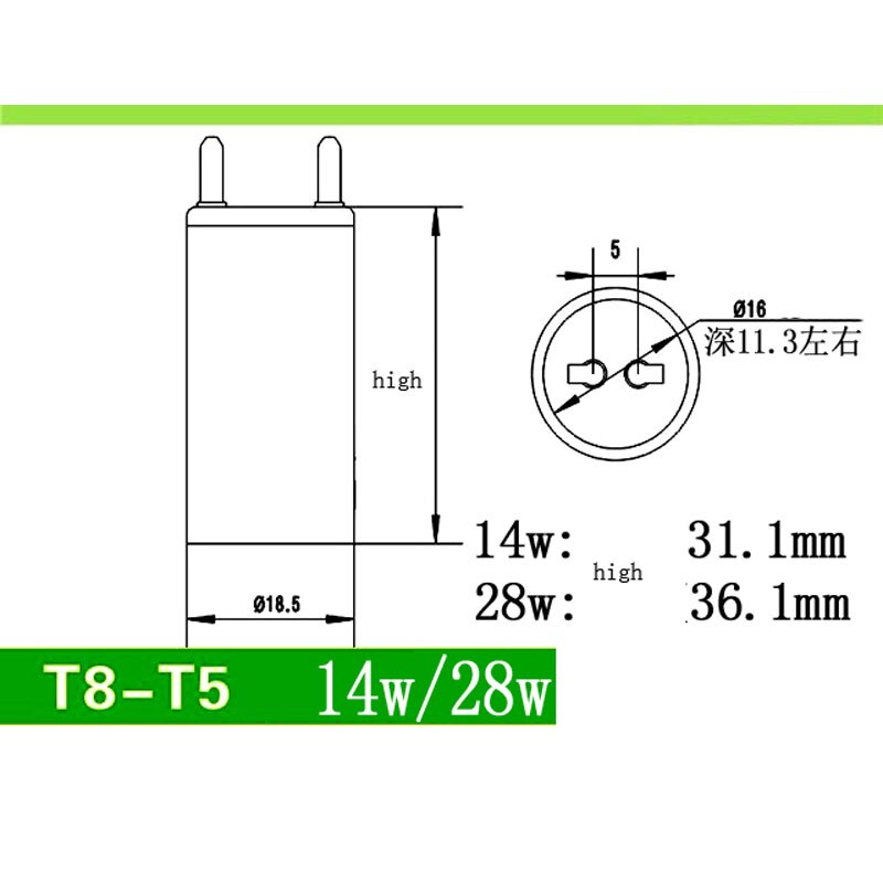 28 watt T8 zu T5 Beleuchtung Zubehör T8-T5 Lampe Halter Konverter G13 zu G5 Leuchtstofflampe Basis 10 stücke