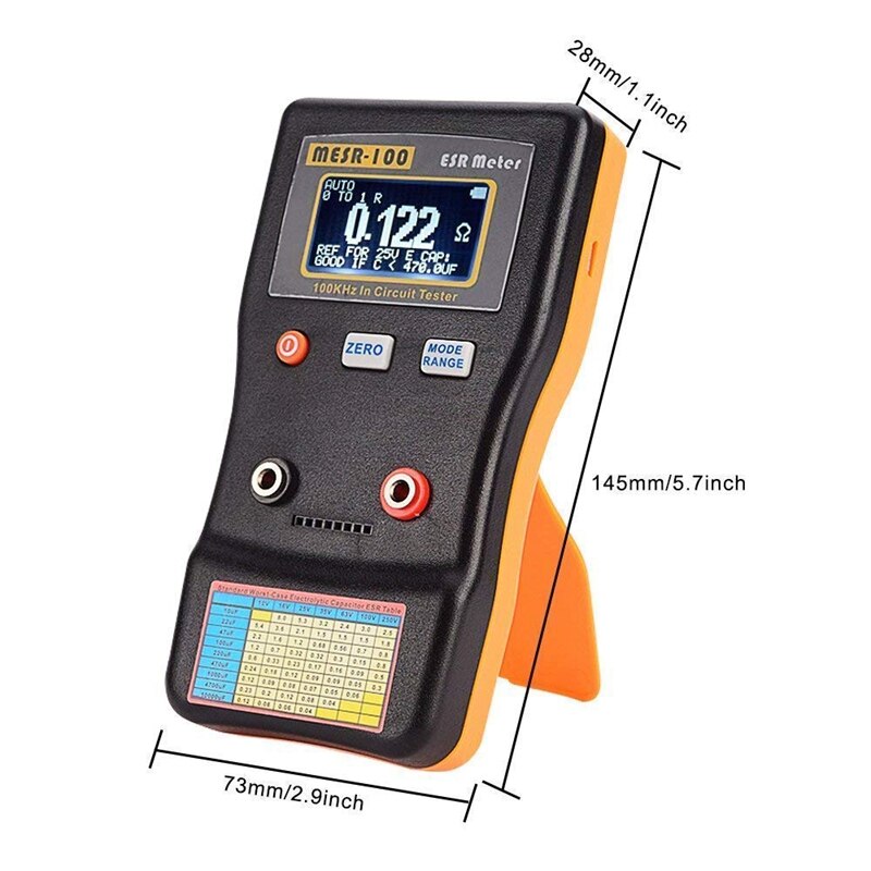 Mejor MESR-100 V2 bajo Ohm Meter MESR-100 ESR LCR capacitancia Ohm Meter de capacitancia condensador de resistencia Ci
