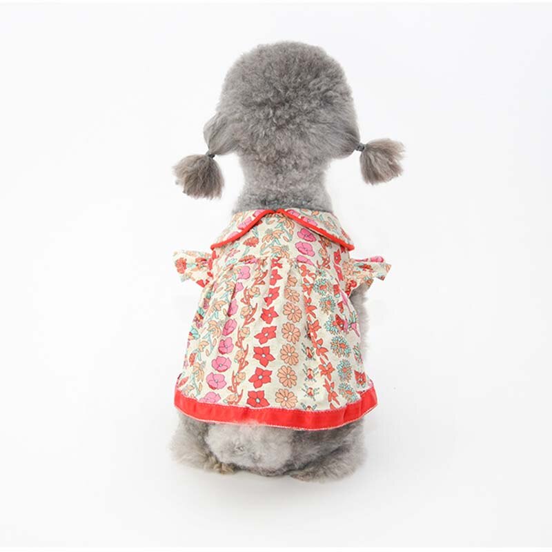 Été vêtements pour animaux de compagnie chien vêtements chiot petites fleurs vêtements chat vêtements chat vêtements teddy vêtements chien petit chien robe