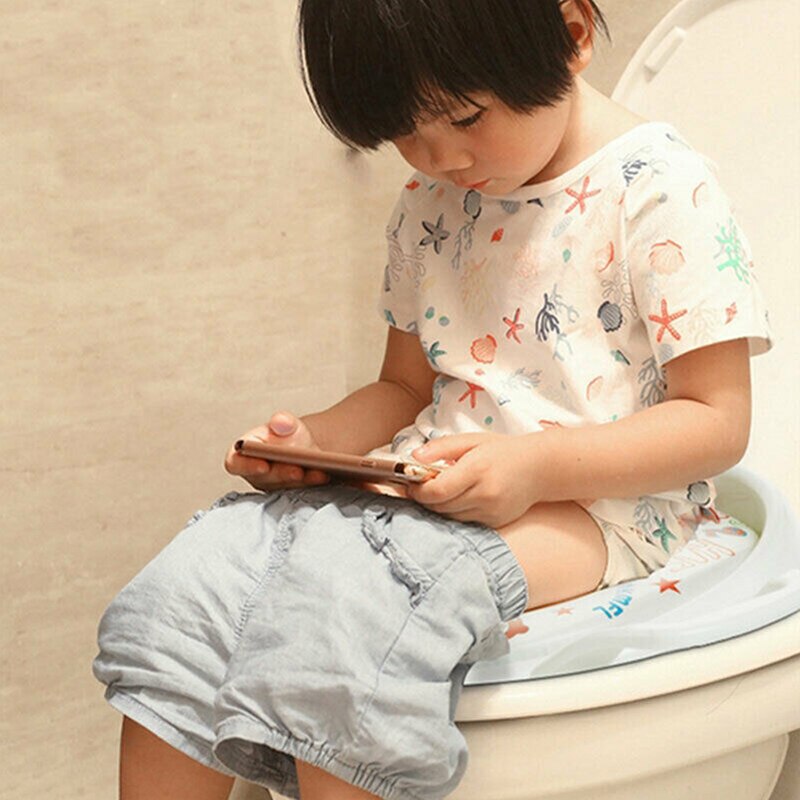 Baby training toilet seat environmental protection children's toilet with handle training seat baby toilet seat