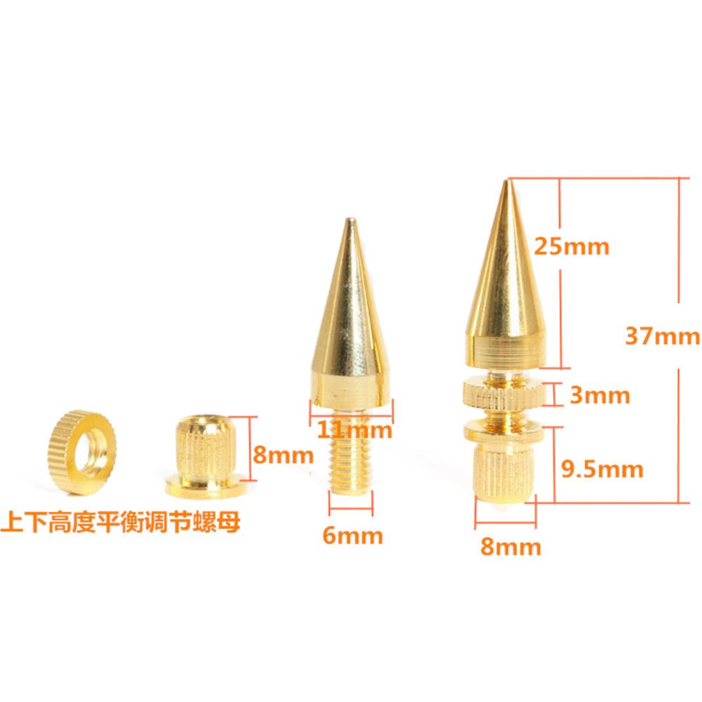 Høyttalerstativ fot fotpute premium gull høyttaler pigger boks pigg kjegle gulv fot spiker høyttaler tilbehør