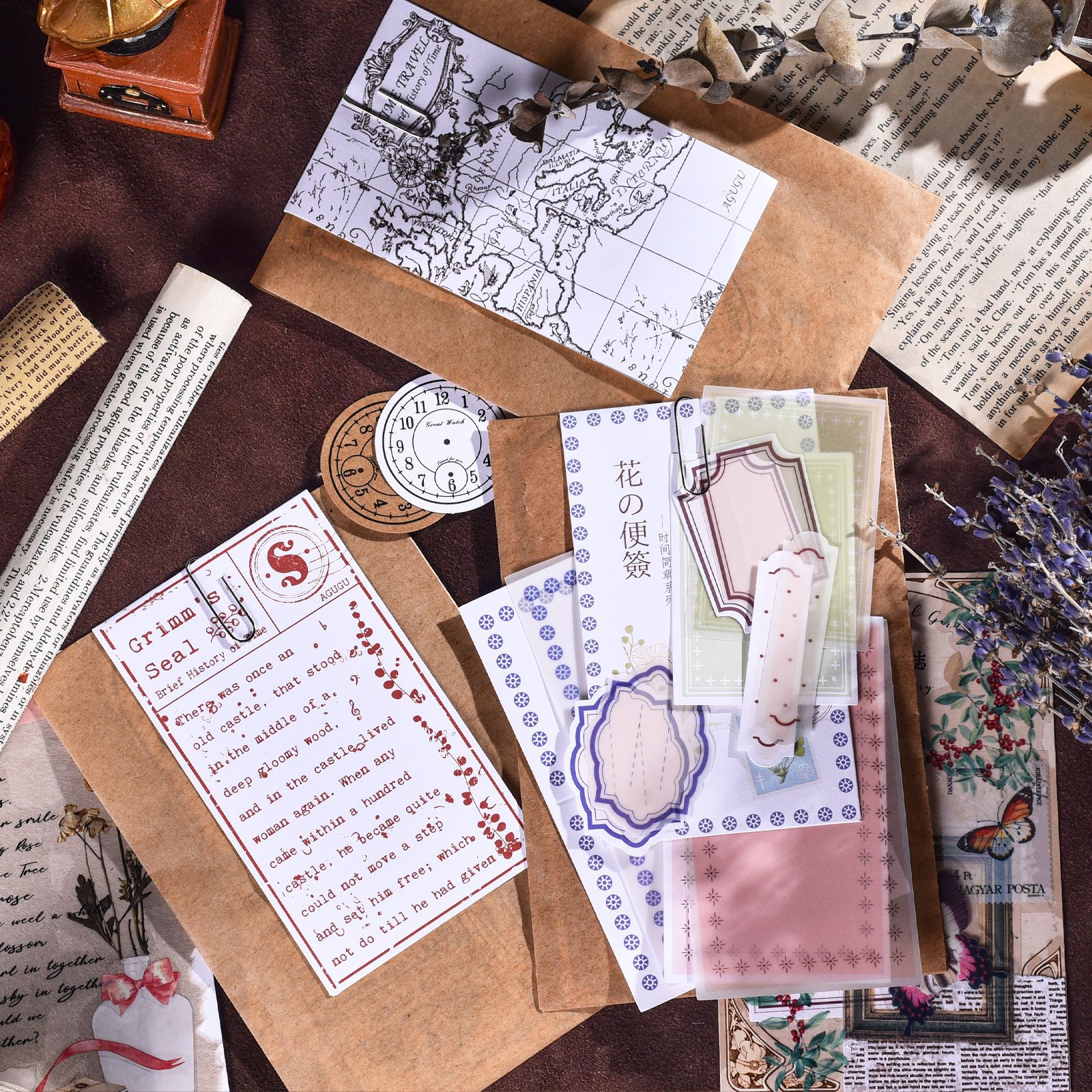 Marco Vintage de papel de respaldo, etiqueta de diario de basura de viaje, bricolaje, álbum de recortes, papel artesanal, tarjeta decorativa