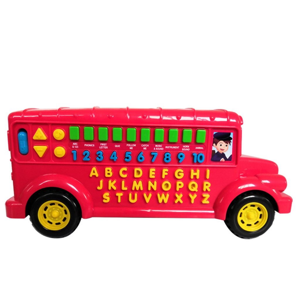 Alfabet Phonics Bus Vroege Onderwijs Puzzel Bus Auto Speelgoed Interactief Speelgoed Ouder-kind Communicatie Tool