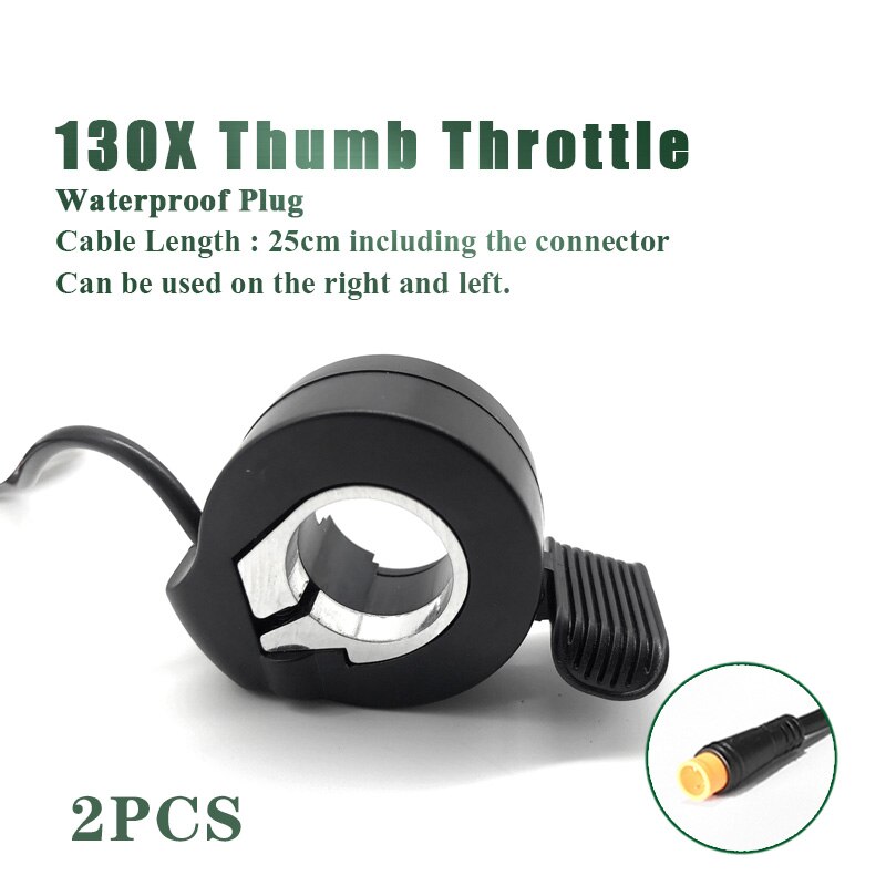 Kaihua thumb throttle elektrisk scooter cykel 130x thumb throttle ebike 3 pin vandtæt stik: Wp 130x 2 stk