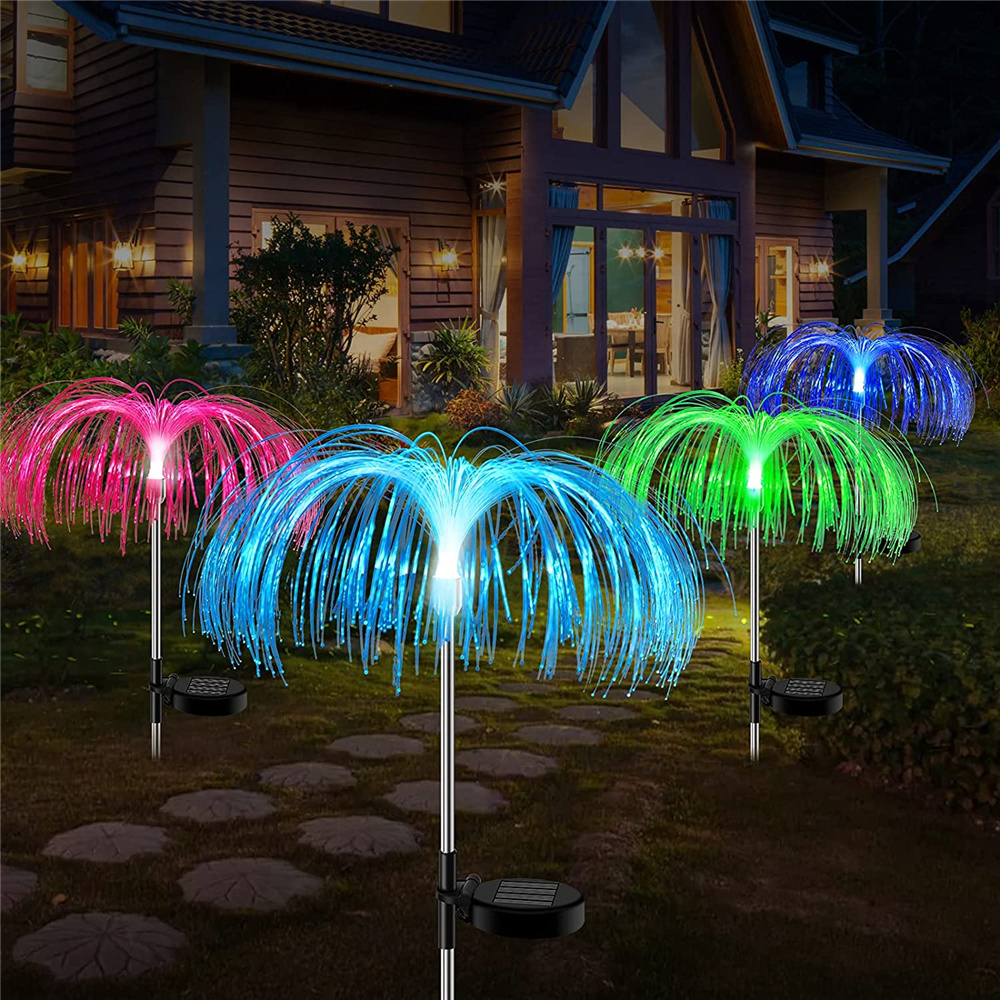 Solar- Garten Lichter draussen Quallen Lichter Ich bin Freien Dekorative Solar- Optische Faser Licht für Hof Terrasse Weg Solar- Lampe