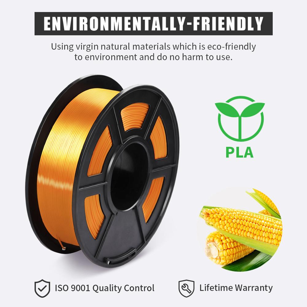 AW silk 3d printing 3D FDM Printer Filament Silk 1.75mm 1KG PLA Silky Rich Luster Metal Gold Copper Plastic Filament Materials