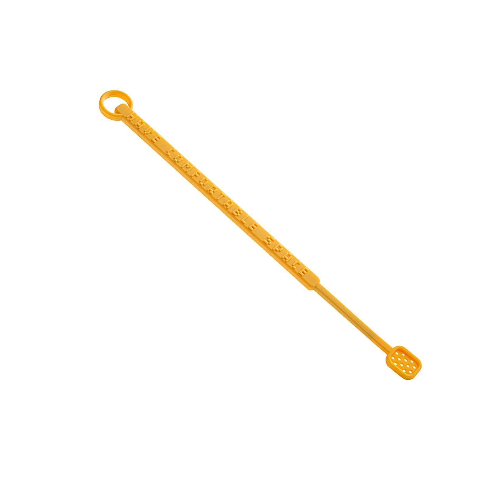 Bâton d'agitation en Silicone cuillère à café bâton d'agitation de jus de thé au lait à longue poignée: 1PC-Yellow
