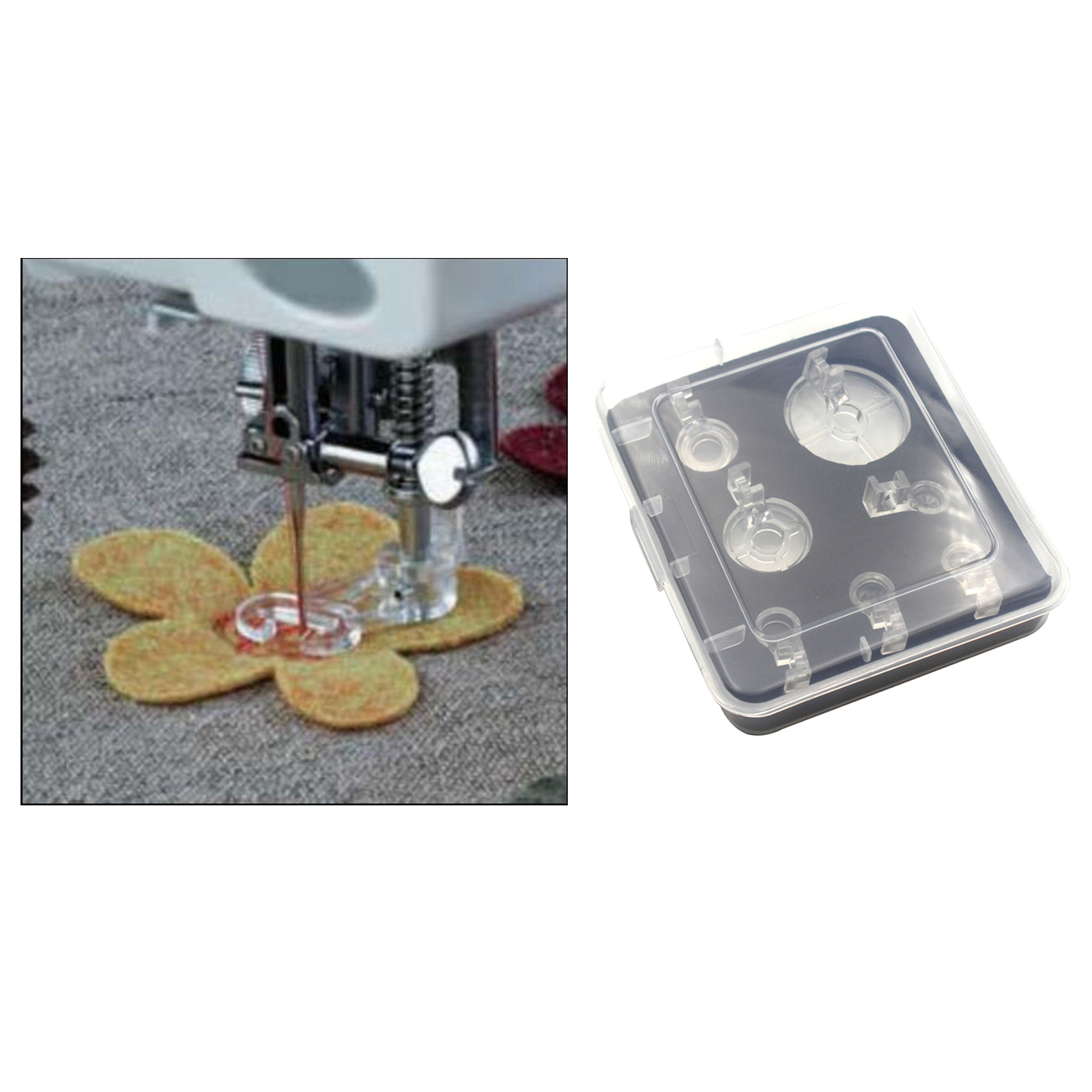 8x Low Shank Ruler Foot Free Motion Darning Foots for Frame Free Motion Quilting Embroidery Fits All Low Shank Sewing Machines