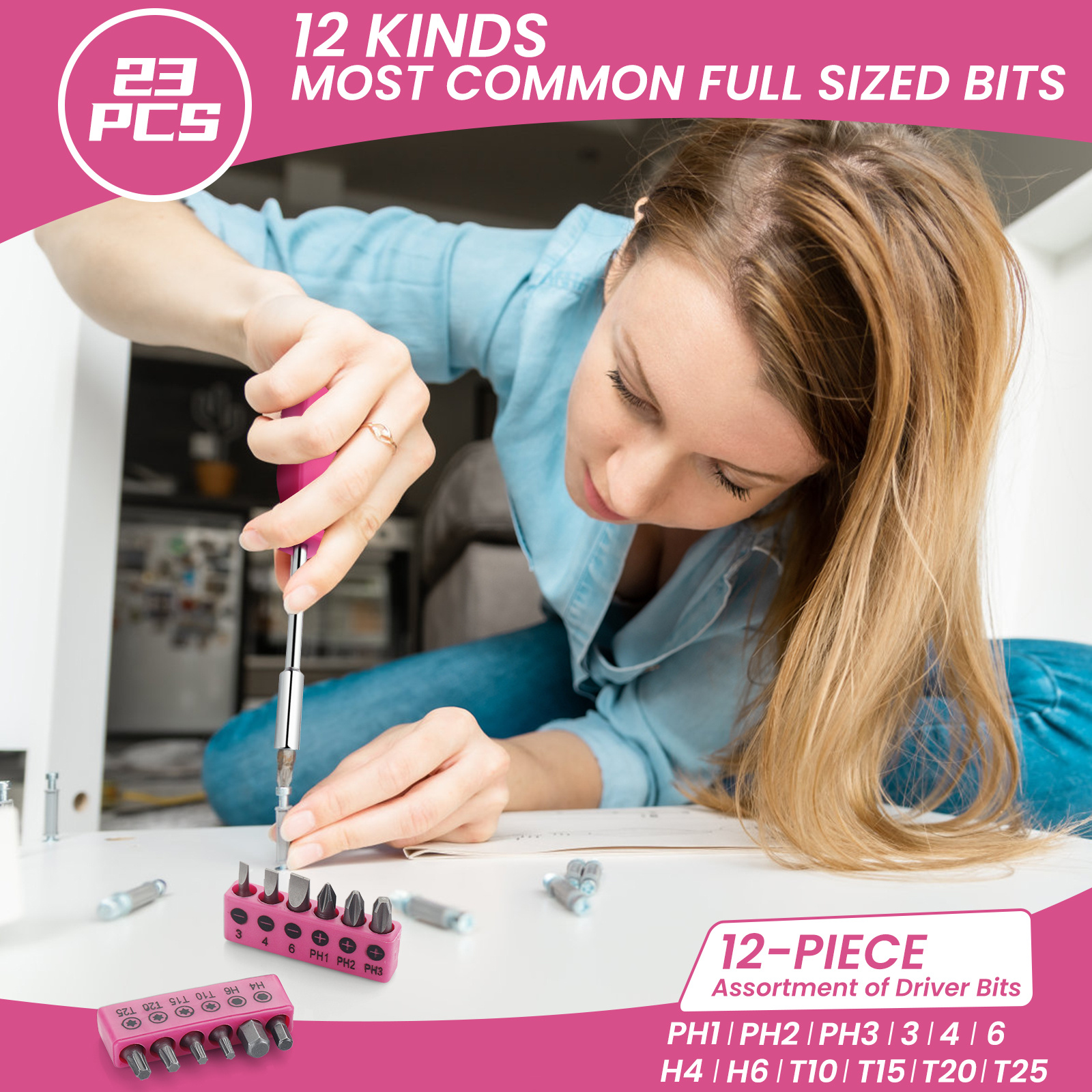 23 pieces/set of household combination tools, manual toolbox with plastic toolbox storage box