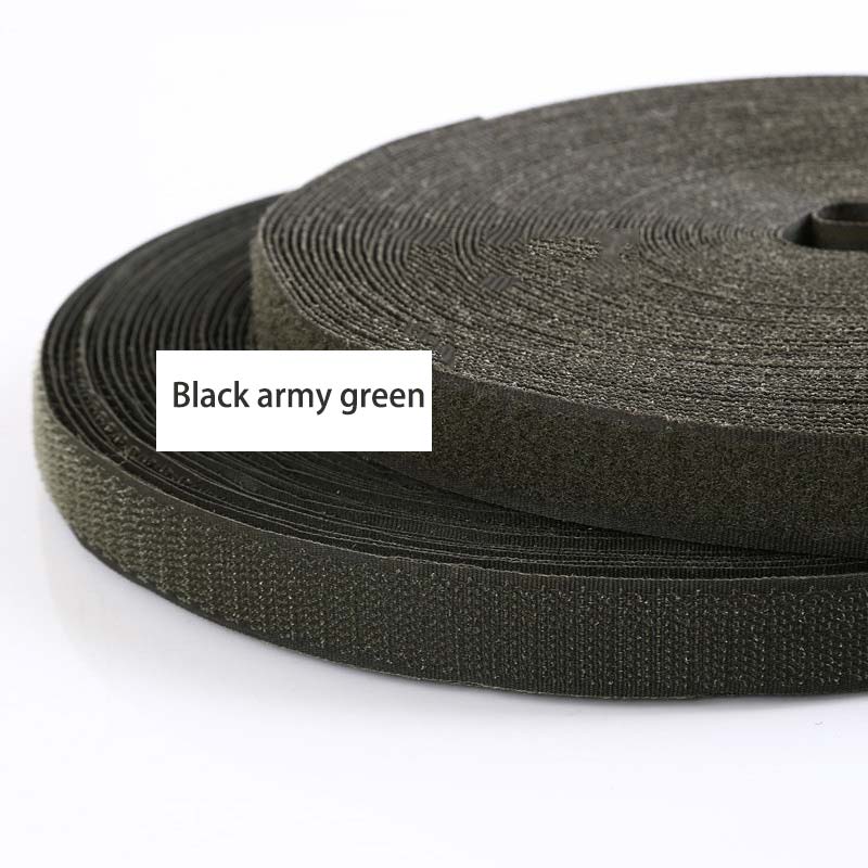 5 meter/par 20mm farverige kroge uden selvklæbende fastgørelse tape krog og løkke nylon magisk tape kabelbindere gør-det-selv-tilbehør: Hær grøn 20mm 5m