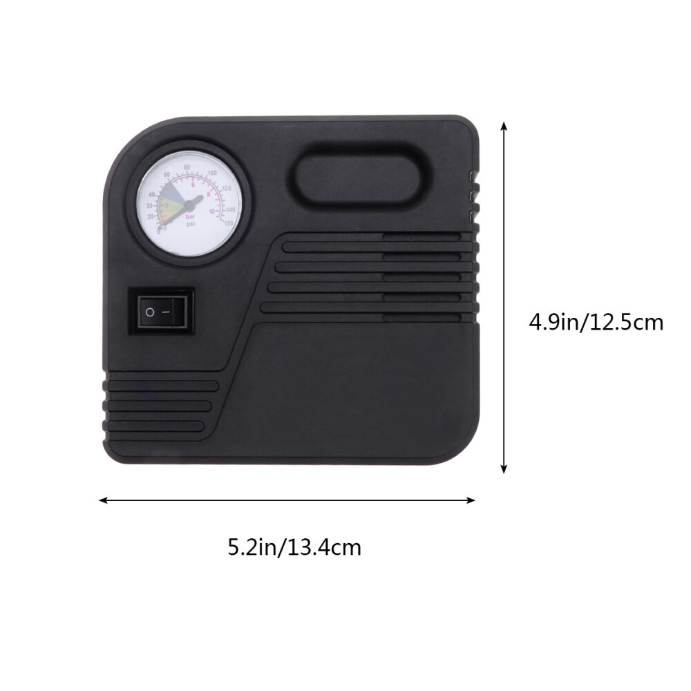 12V-6A Portable Portable 12V Car Auto Electric Air Compressor Tire Inflator Pump High Pressure Inflator Air Compressor Black (12