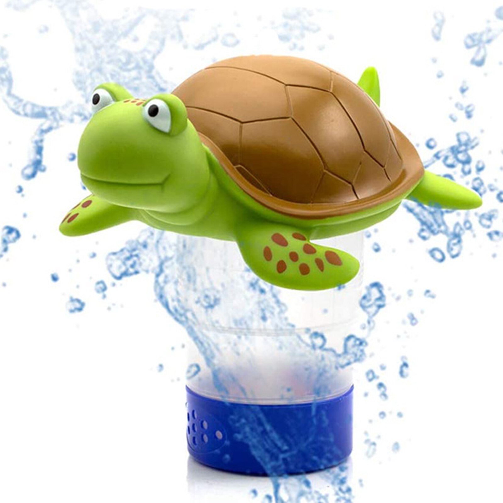 Turtle Chlorine Bleaching Agent Swimming Pool Cleaning PVC Vinyl Head Floating Turtle Head Inflatable Swimming Pool Water Purifi