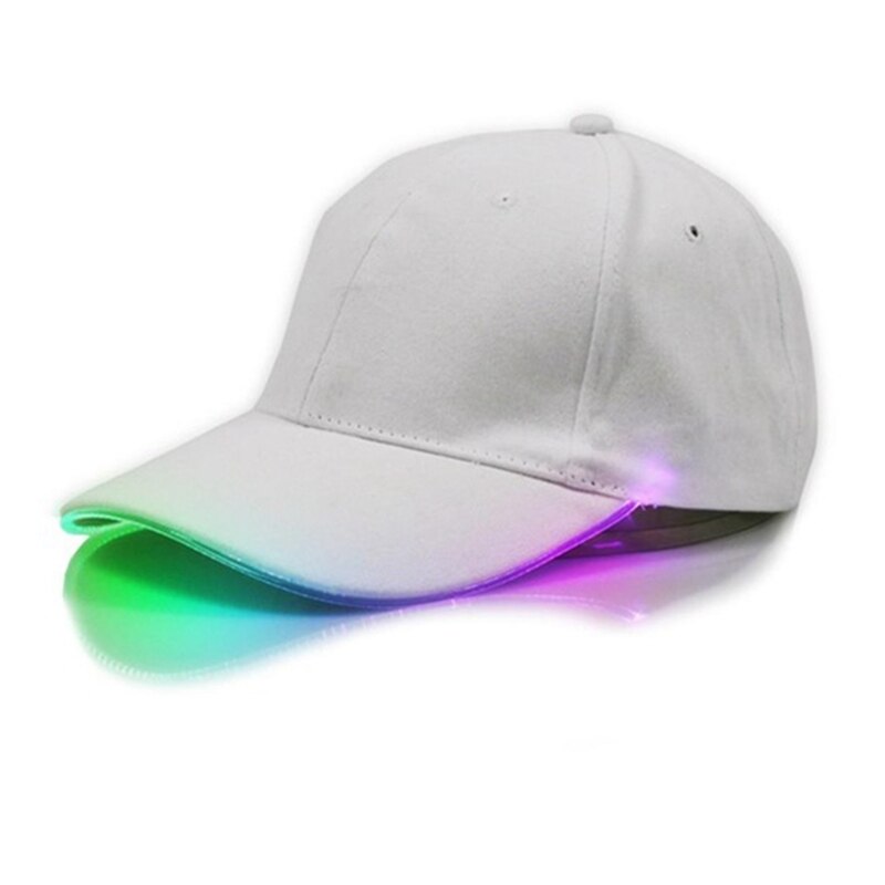 Gorra de béisbol LED para correr, gorra ligera de algodón con visera, ropa para deportes al aire libre con Cierre trasero ajustable