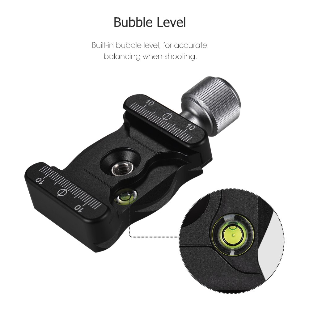 Aluminium Quick Release Clamp Screw Mount Bubble Level for Ballhead Tripods Camera Accessories for Arca Swiss