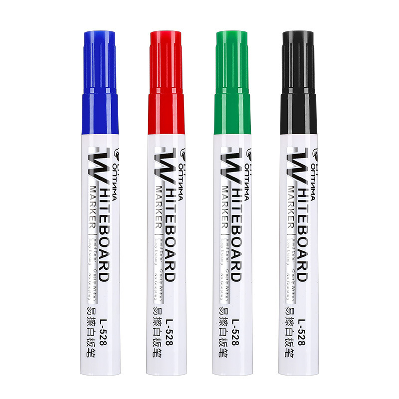 Erasable Whiteboard Marker Pen, Material Escolar, Papelaria para Professor, Preto, Azul, Vermelho, Tinta verde, Crude Nib Markers, W, 4Pc Set: ROXO