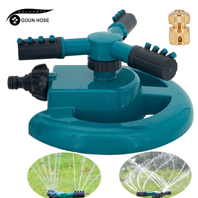 360 Graden Automatische Tuin Sprinklers Watering Gras Gazon Roterende Sproeikop Tuin Water Druppelsysteem