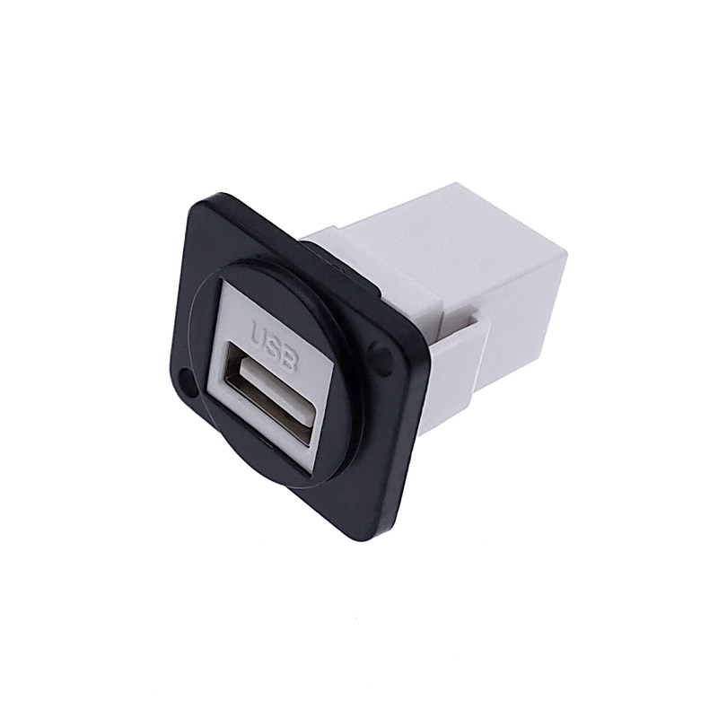 Simple USB socket panel mounting interface around installing the self-locking bayonet connection LED aviation socket