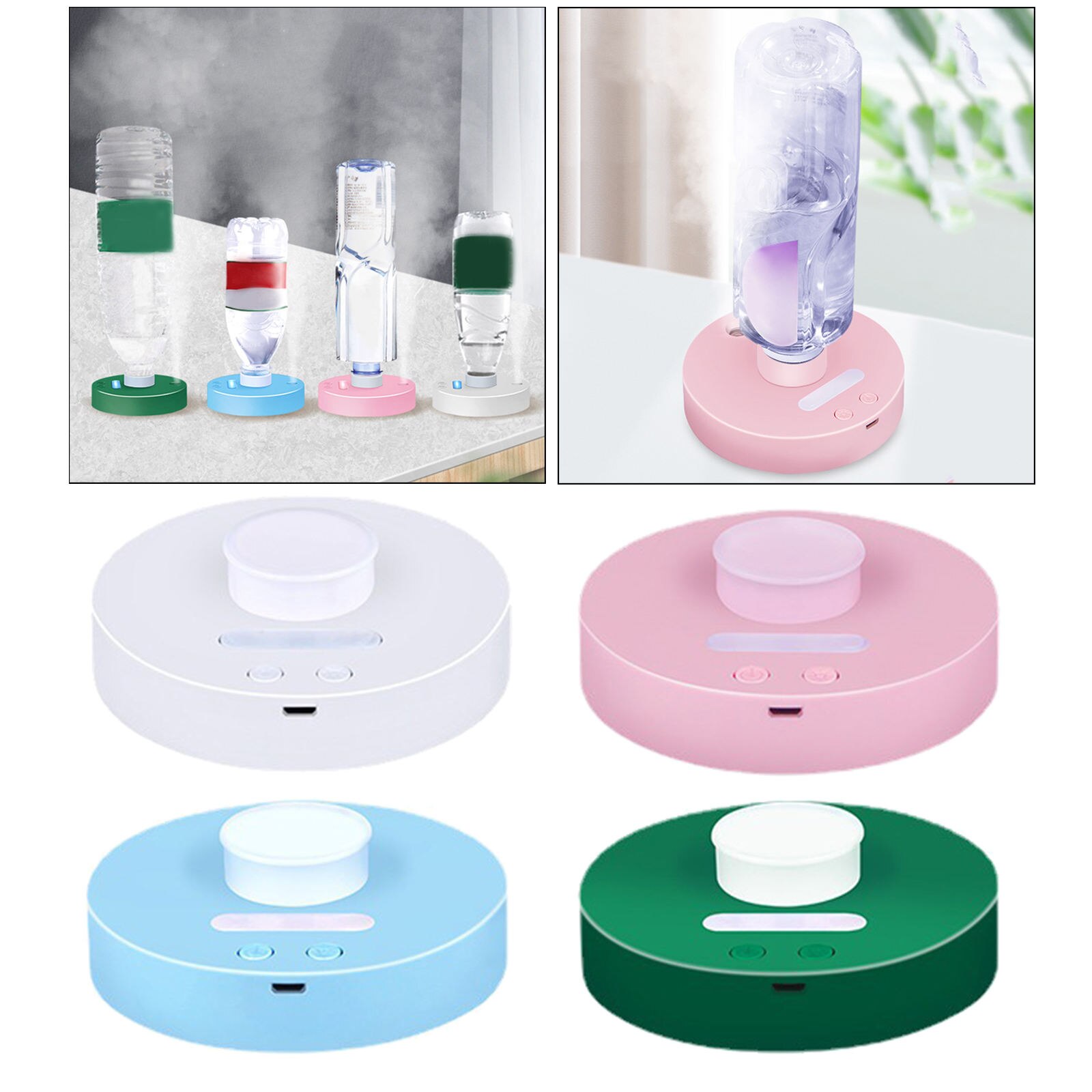 Portable Mineral Water Bottle Humidifier, Home Office Air Diffuser Mist Maker, Essential Oil Diffuser, Desktop Fog Machine