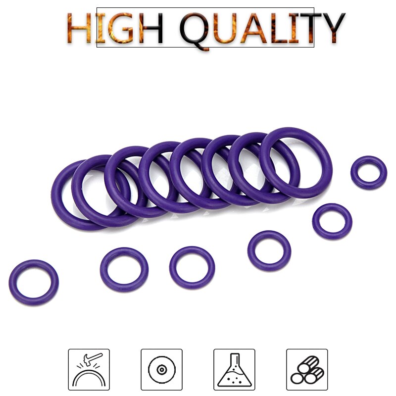 270PCS Paars Natuurlijke Buna Rubber (NBR) O Ringen Assortiment Set Vervanging Afdichting Spare Pakking Kits O-Ring 18 Maten Beschikbaar