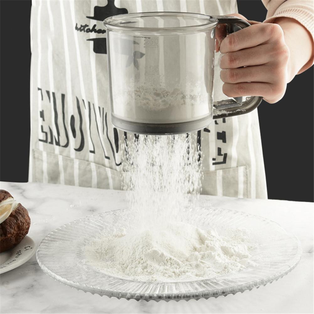 Multifunctional Flour Sifter Baking Hand Crank Flour Sugar Sieve Kitchen Tools For Ordinary Flour Bread Flour Cake Flour