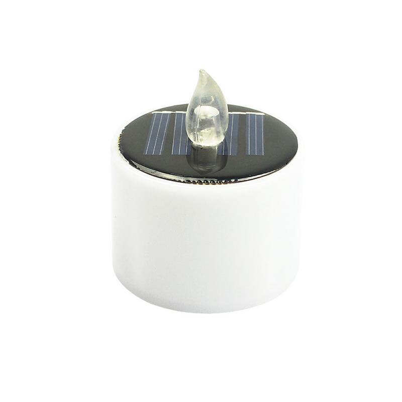 Solar- Kerzen Licht Flammenlose Wiederaufladbare LED Kerzen Lichter Schlafzimmer Tee Lampen Wohnkultur Kerzen Kerze Licht