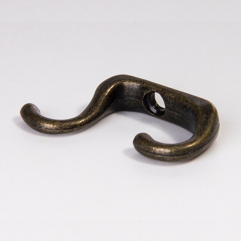 Zink legering materiale antik bronze farve halskæde osv smykker mini lille dobbelt/dobbelt krog holder