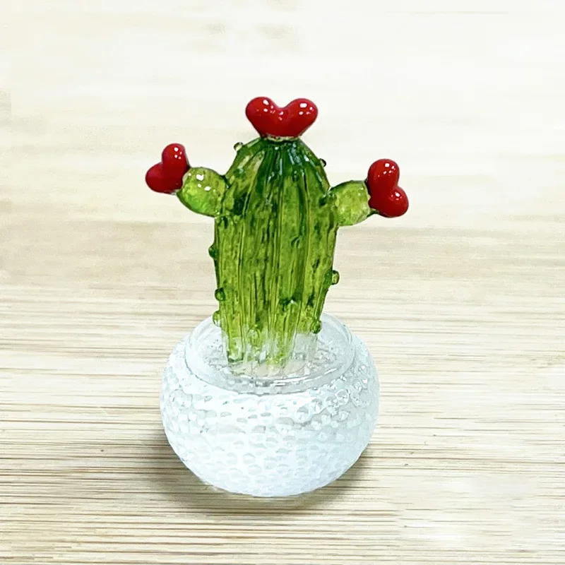 Mini figuritas de Cactus para decoración de escritorio, estatua suculenta, planta de bonsái en maceta, micropaisaje: Azul oscuro
