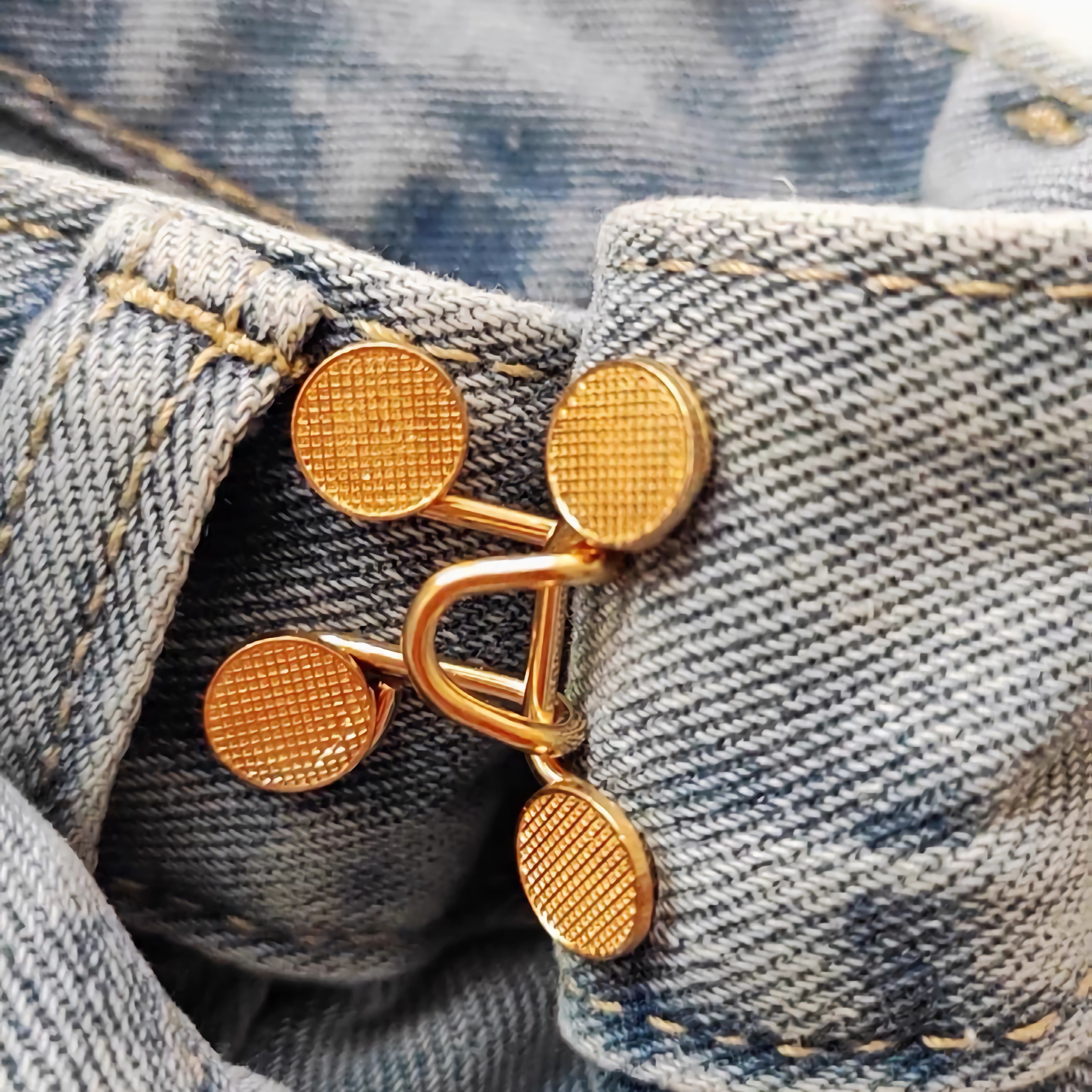 Juego de 1/4 de botones vaqueros de Metal sin clavos, broches desmontables para pantalones, Clips, botones, alfileres, tensor de cintura DIY, hebillas para ropa, herramientas de costura