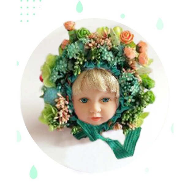 Pudcoco Baby Kopfschmuck Blume Bunte Blume Headwear Kranz Girlande Fotografie Zubehör Requisiten für Mädchen Blumen Haarband: D / 1 Monat