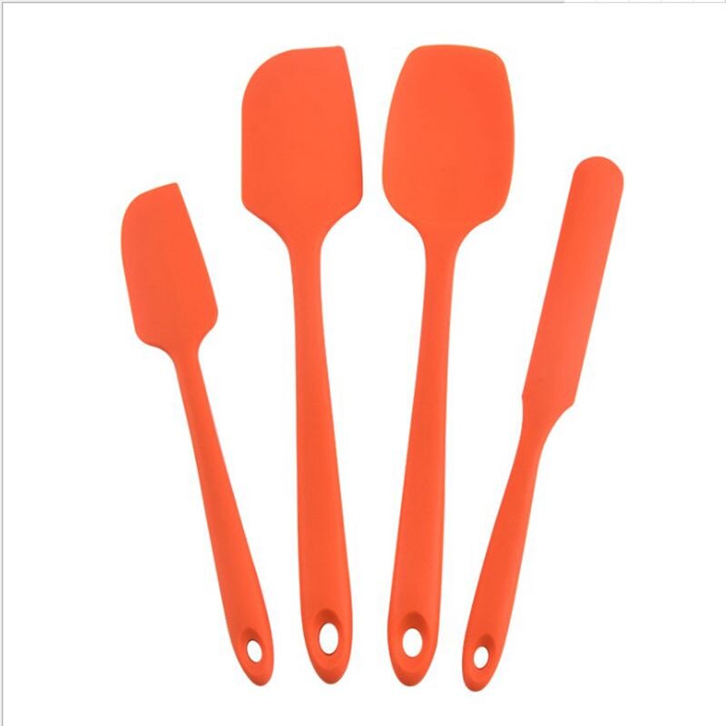 Panelas Antiaderente Para Cozinha Conj　Baking Tool Set 4-Piece Silicone Kitchen Ttools Integrated Silicone Scraper Spatula Cake: 004