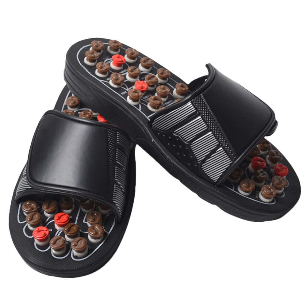 Acu-Punt Slippers Accupressure Massage Voet Massager Flip Flop Sandalen voor Vrouwen Mannen: Bruin / 39