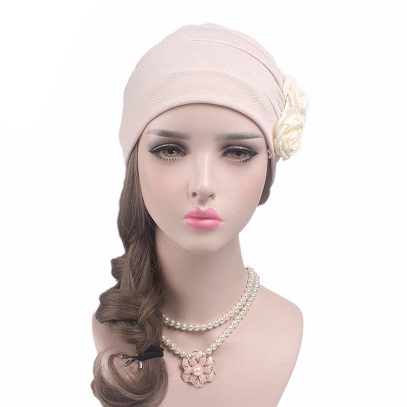 Vrouwen mooie bloem bloem hijab tulband hoed dame kanker chemo haaruitval pet hoofddoek wikkel cover!