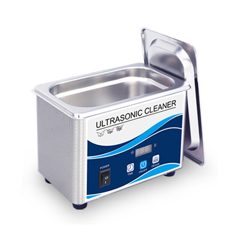0.8L Ultrasone Reiniger Bad Digitale Ultrasound Wave Rvs Glazen Sieraden Horloges Smart Cleaning Machine Met Mand