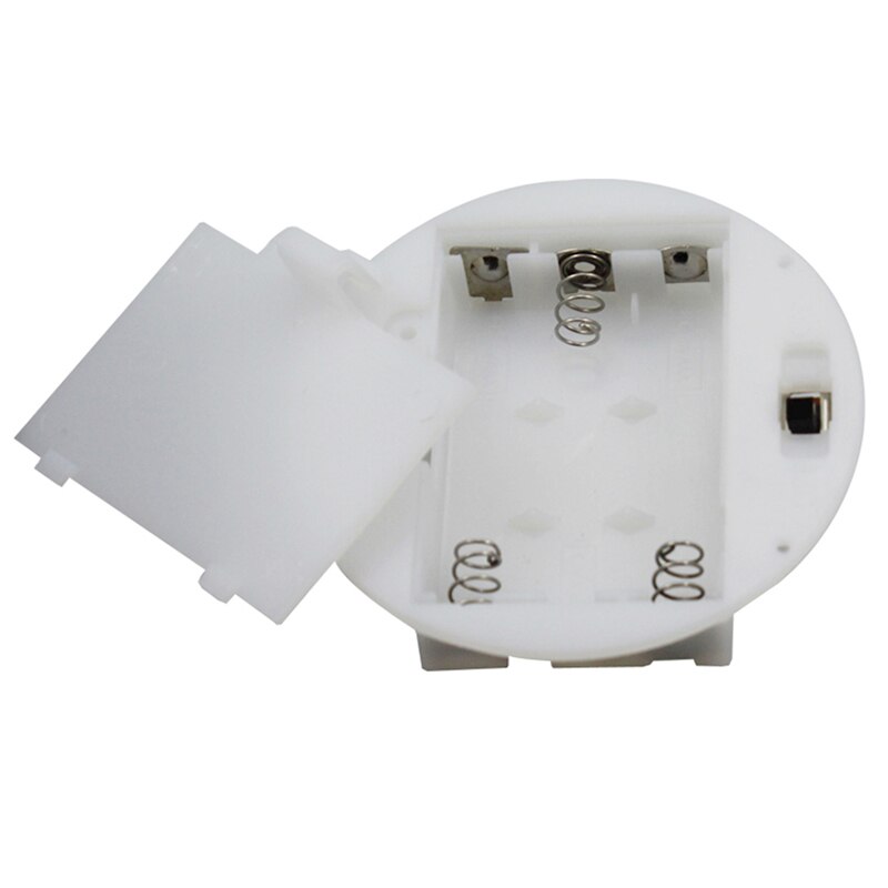 2pcs/lot 3 AAA Battery 4.5V Holder Box Case with Switch Cover White Round Battery Case for AAA Battery Base Socket Organizer