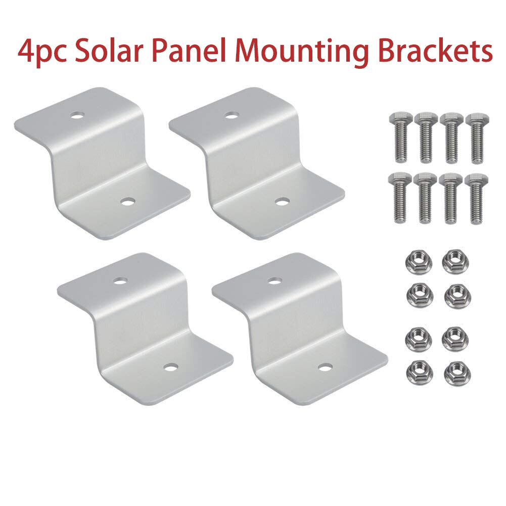 Solar Panel Mounting Brackets Flat Roof Mount Kit Aluminum Bracket Installation Accessories / ABS Solar Double Cable Entry Gland: B