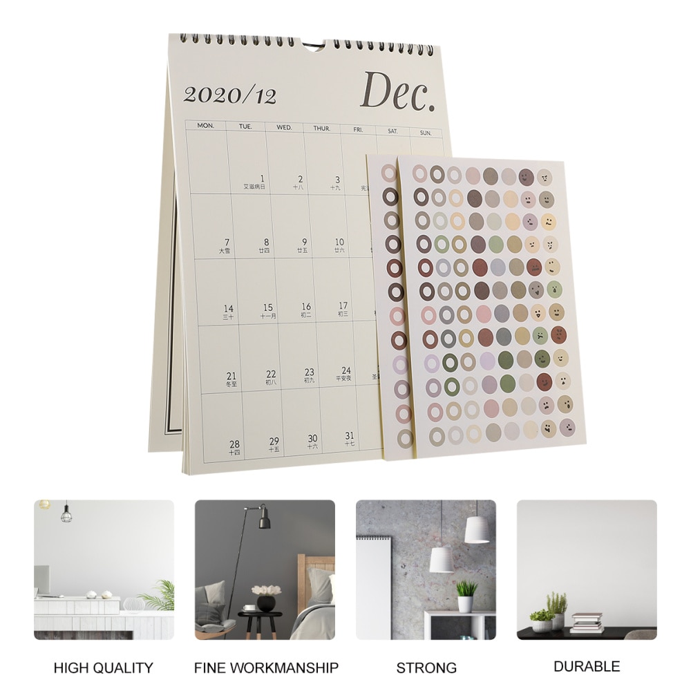 Wall Simple Hanging Calendar Paper Tearable Schedule Calendar (Vertical)