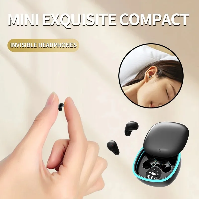 MINI13-N Ultra Small Mini Invisible Wireless Bluetooth Earphones In Ear Sleep Earbuds Noise Reduction Game Call Headphones