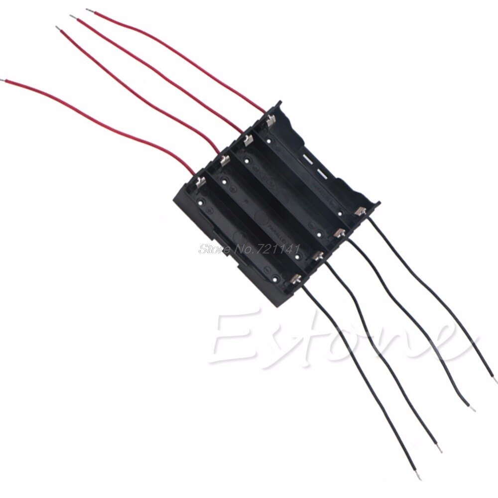 1 pc plastic batterijhouder opbergdoos koffer voor 4x oplaadbare 18650 elektronica voorraden