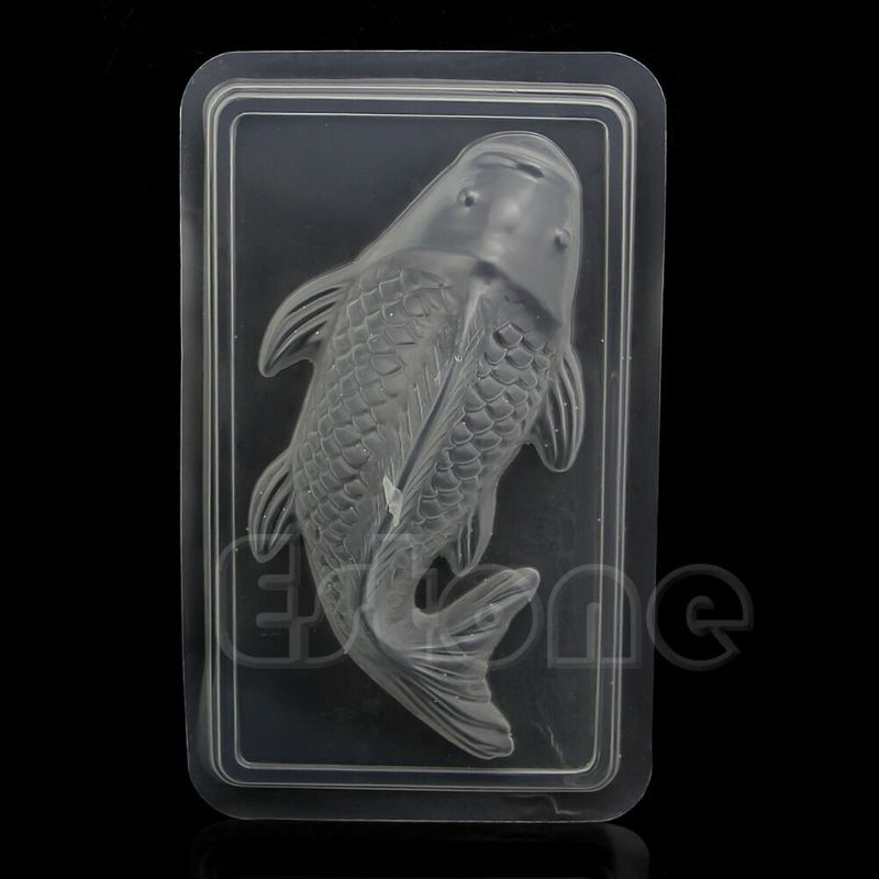 3D Koi Fisch Kunststoff Kuchen Schokolade bilden Gelee Handgemachte Zucker Schimmel DIY 72XF