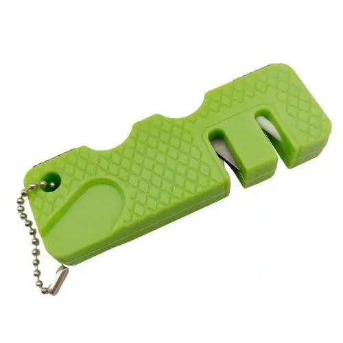Multifunktion aler Messers chärfer einfaches Hartmetall messer Schleifstein tasche Keramik schärfer Scherens chärf messer Zubehör: grau