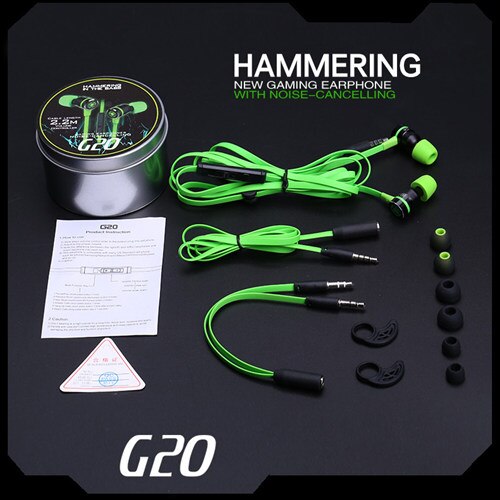 PLEXTONE G20 Earphones Gaming Magnetic Stereo In-Ear Earphone Computer Earbuds With Microphone Headset For phone PC: Green