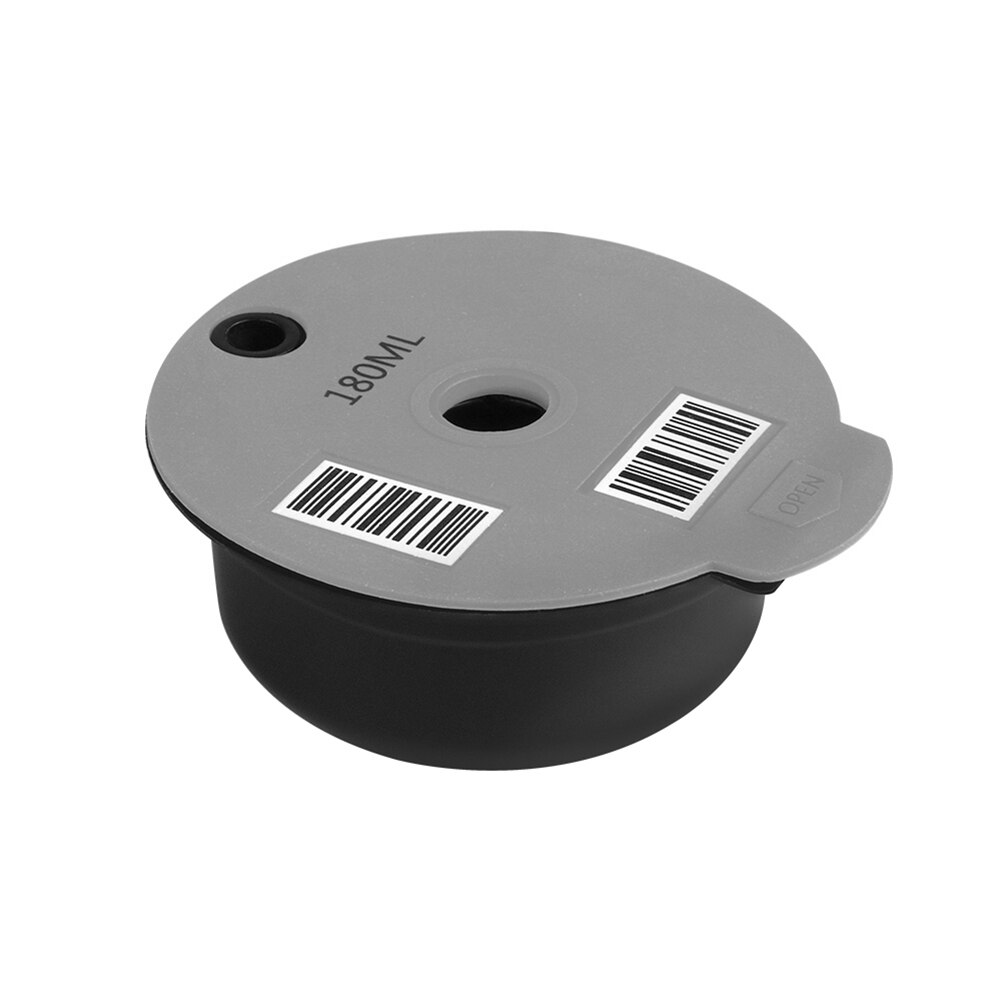 Kaffee Kapsel Tasse für Bosch-s Tassimo wiederverwendbar Plastik Filter Korb Schote Kaffee Maschine Haushalt Küche Spielereien 60/180ml: 180ml grau