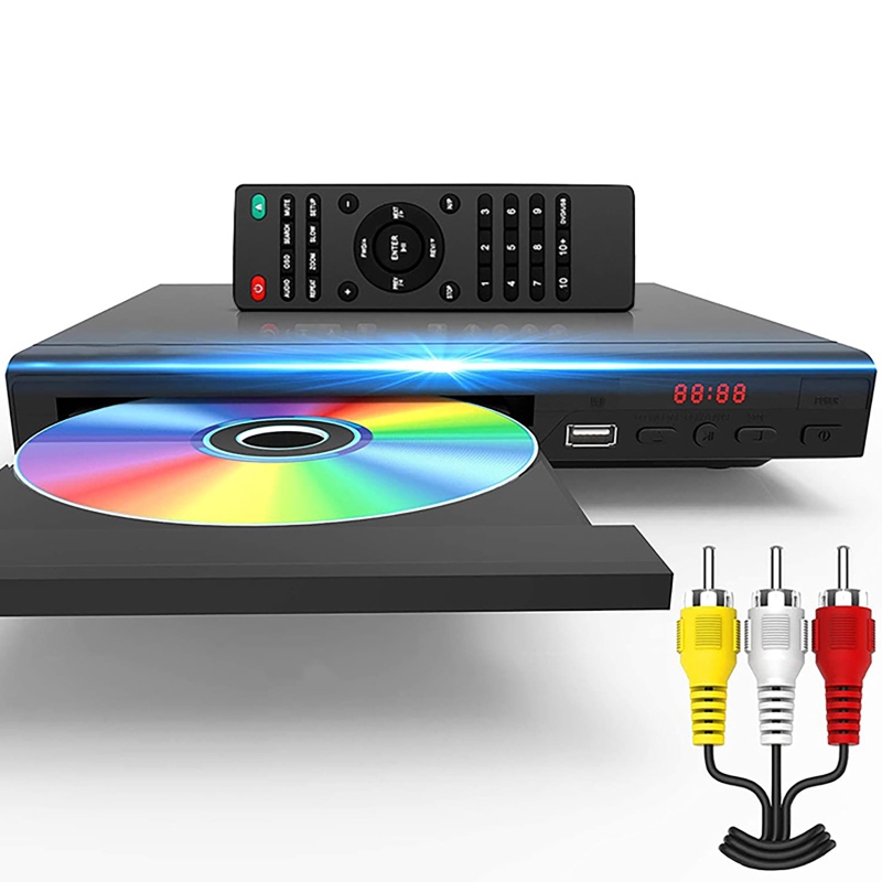 Dvd-spiller til tv, alle regionsfrie dvd-cd-spillere av-utgang innebygd kompis ntsc usb-inngang fjernkontroll